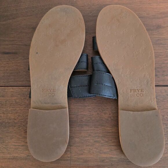 Frye & Co. Evie Women's 3 Band Slide Flat Sandals Sz 8.5 - Picture 2 of 3